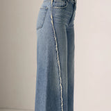 Joss Wide Leg Fray Outseam