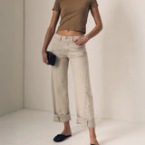 Selena Cropped Cuffed- Mid Rise