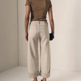 Selena Cropped Cuffed- Mid Rise