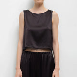 Barb Lace Crop Sleeveless Crew