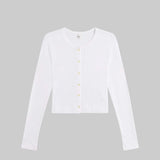 Pointelle Crop Cardigan