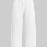 Pointelle Crop Wide Leg Pant