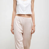 Pointelle Crop Wide Leg Pant