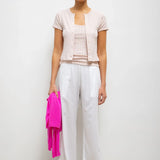 Pointelle Short Sleeve Cardigan