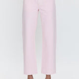 Lexi Mid Rise Bowed Straight Jean - Blush