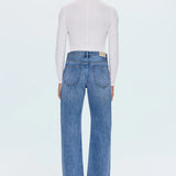 Lexi Mid Rise Bowed Straight Jean - Metropolis