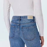 Lexi Mid Rise Bowed Straight Jean - Metropolis