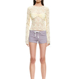 Midnight Lace Long Sleeve Top