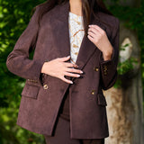 Maverick Vegan Leather Suede Blazer