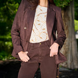 Maverick Vegan Leather Suede Blazer