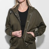 Nylah Soft Knit Funnel Neck Jacket