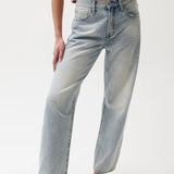 Lexi Mid Rise Bowed Straight Jean - Bowie