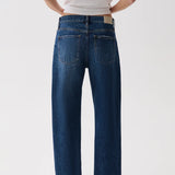 Lexi Mid Rise Bowed Straight Jean - Moonwave