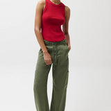 Sabrina Curved Utility Pants - Meadow