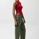 Sabrina Curved Utility Pants - Meadow