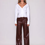 Ruched V-Neck Shirt