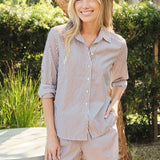 Stripe Drawstring Short