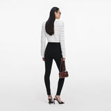 White Pointelle Diamante Cardigan