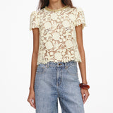 Yellow Lace Top