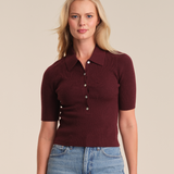 Ginny Short Sleeve Polo Collar Top
