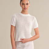 Fay Rolled Edge Sweater Tee