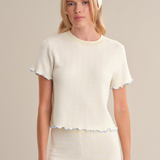 Poppy Lettuce Edge Sweater Tee