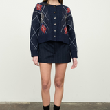 Button-Front Cardigan Sweater