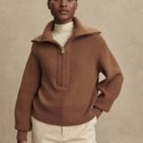 Maura Half Zip Rib Knit