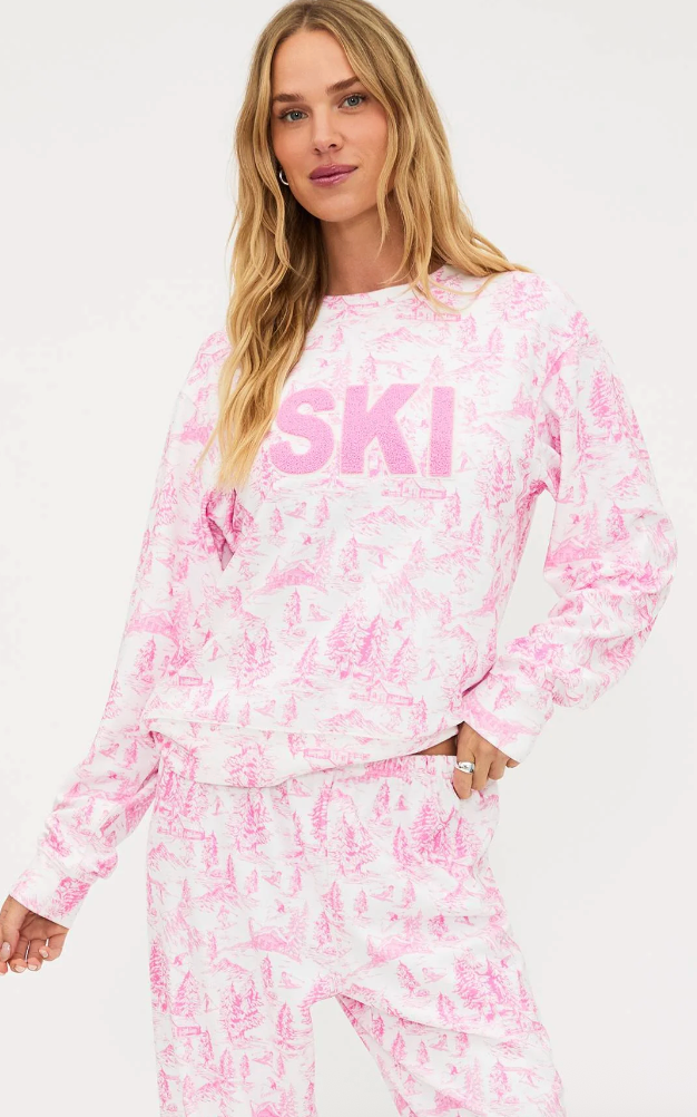 Cassia Top Ski Pink Toile