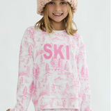 Little Cassia Top Ski Pink Toile