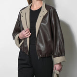 Tania Faux Leather Jacket w/ Mini Tote