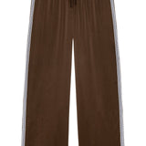 The Silk Lace Stripe Crop Pant