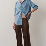 The Silk Lace Stripe Crop Pant