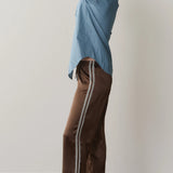 The Silk Lace Stripe Crop Pant