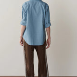 The Silk Lace Stripe Crop Pant