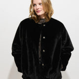 Duane St Jacket In Faux Fur