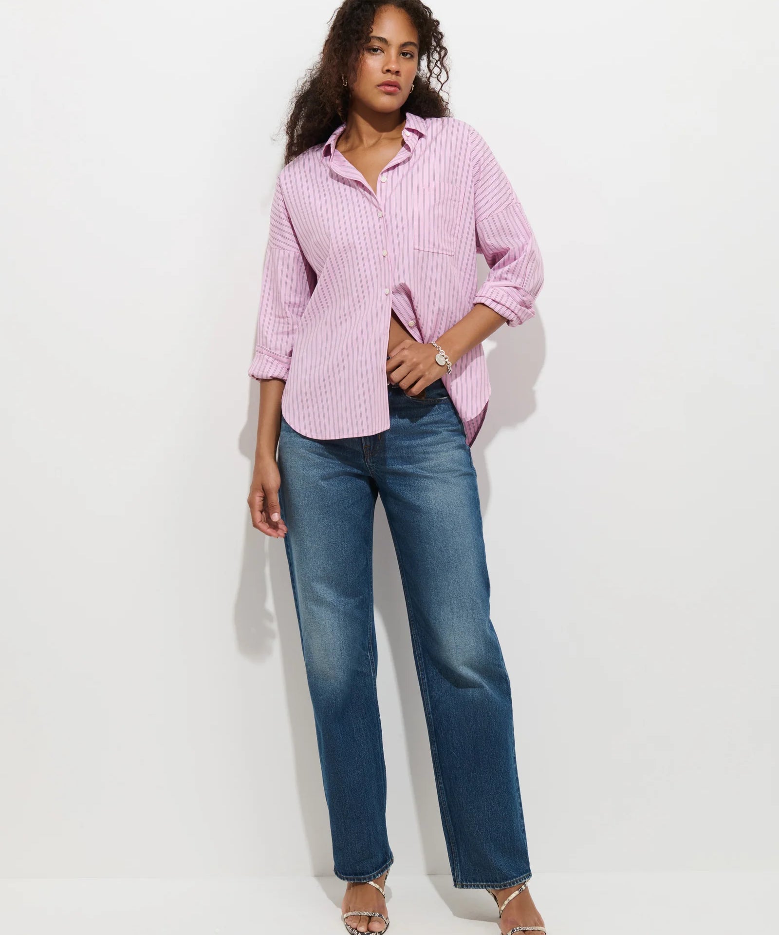 Jo Striped Shirt In Cotton Poplin