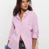Jo Striped Shirt In Cotton Poplin