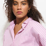 Jo Striped Shirt In Cotton Poplin