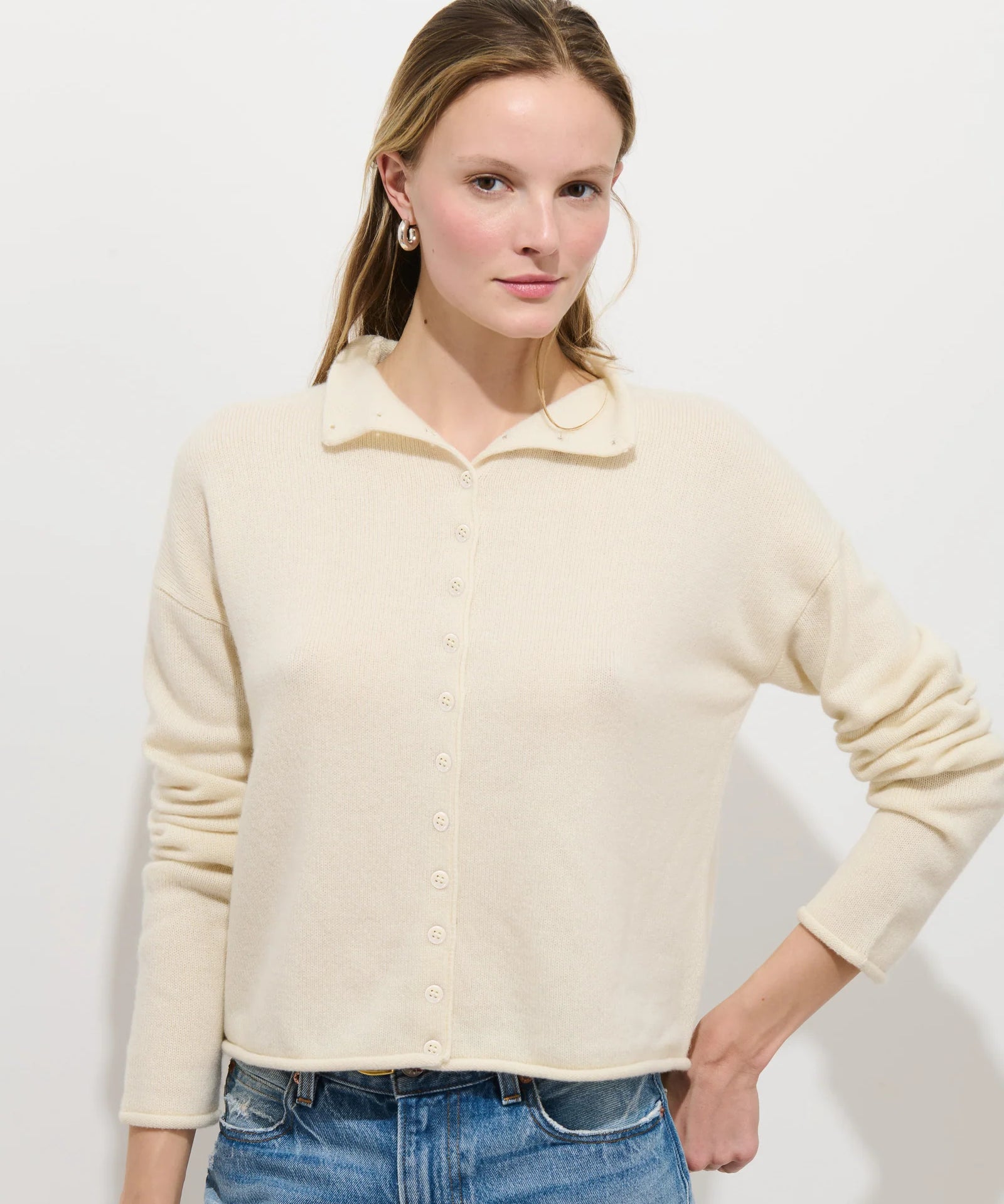 Taylor Cardigan in Washed Cashmere