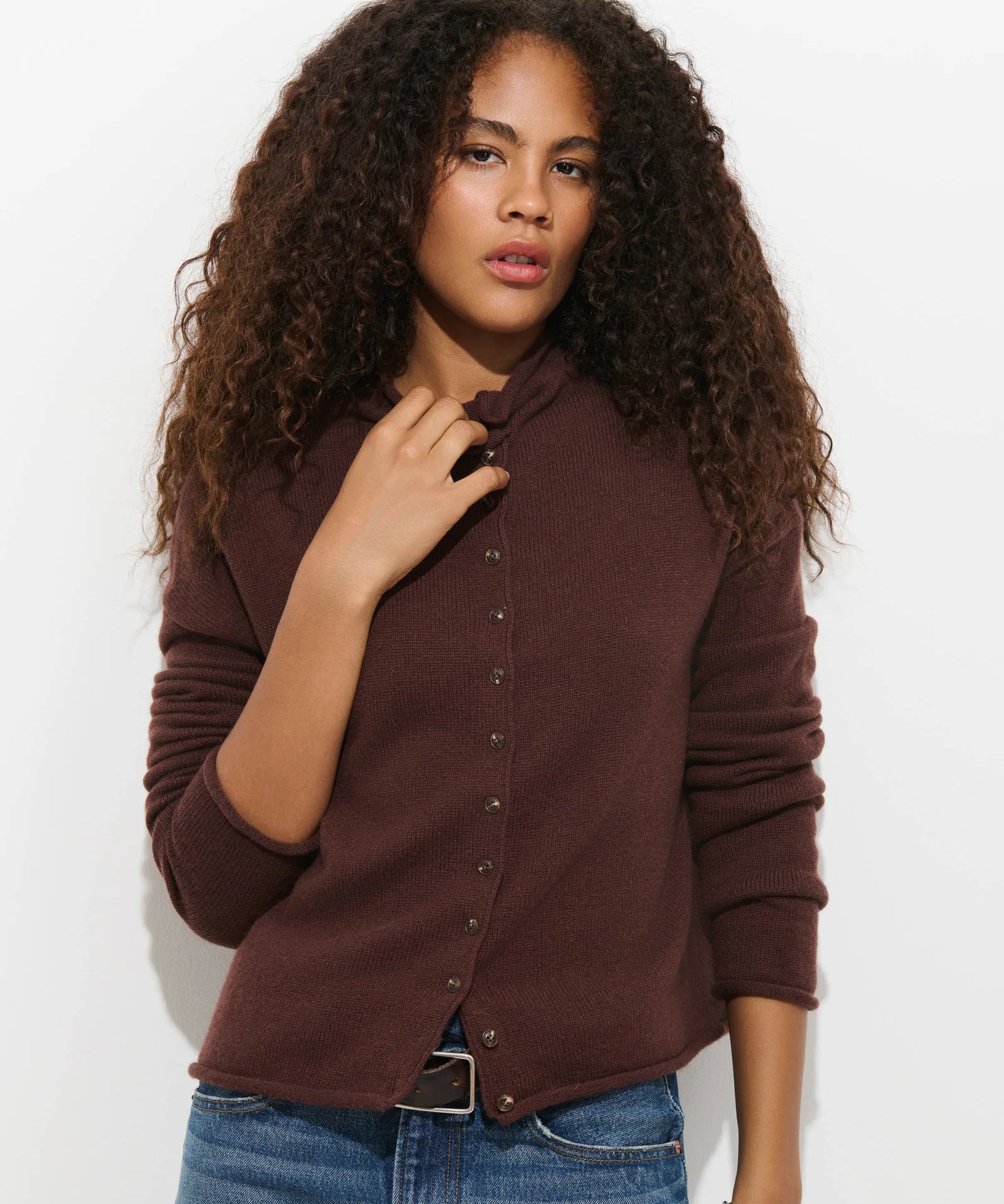 Taylor Cardigan in Washed Cashmere