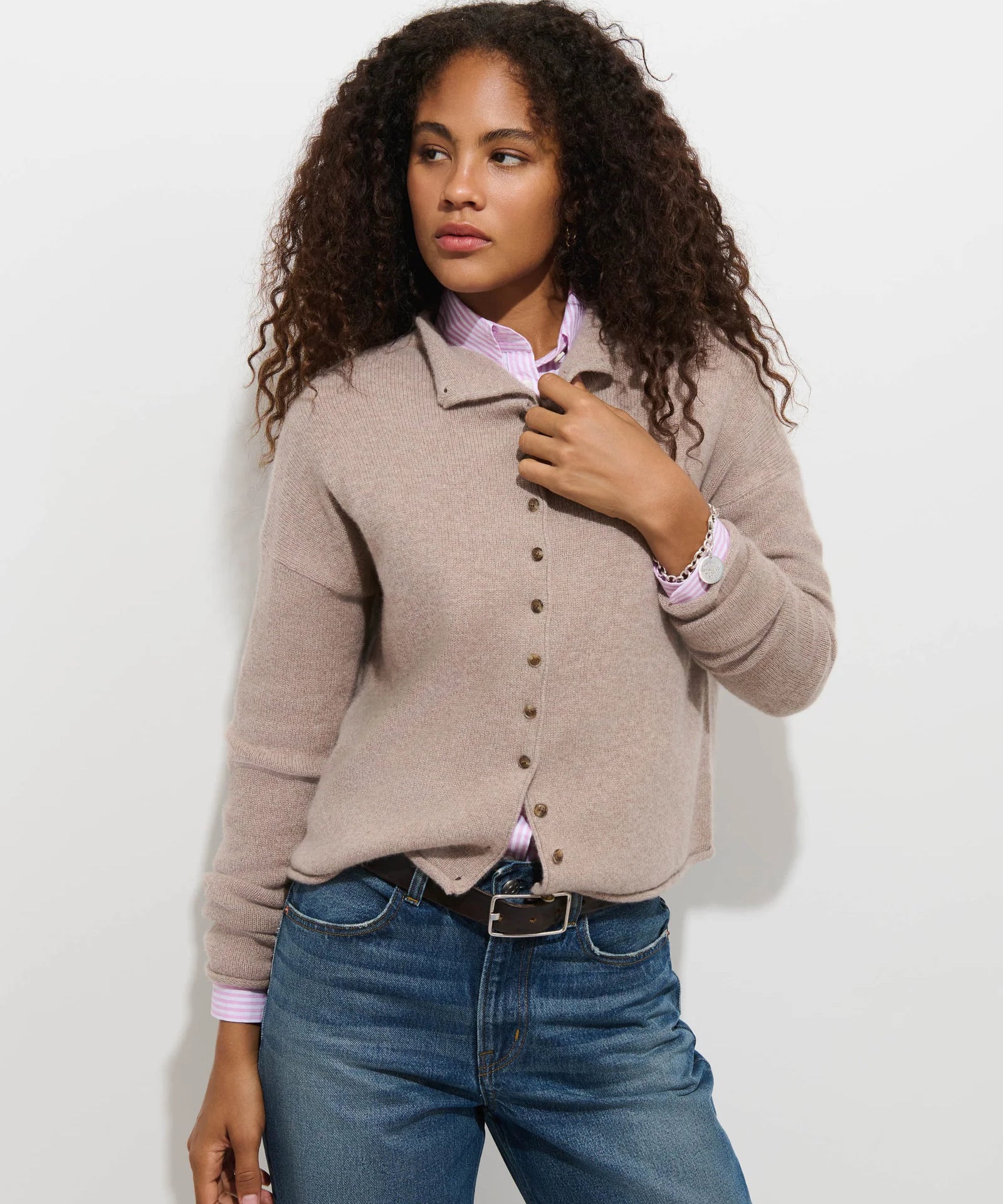 Taylor Cardigan in Washed Cashmere