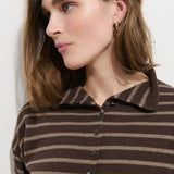 Taylor Striped Cardigan in Cotton Cashmere