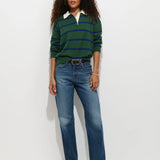 Bond St Striped Polo in Cotton Cashmere