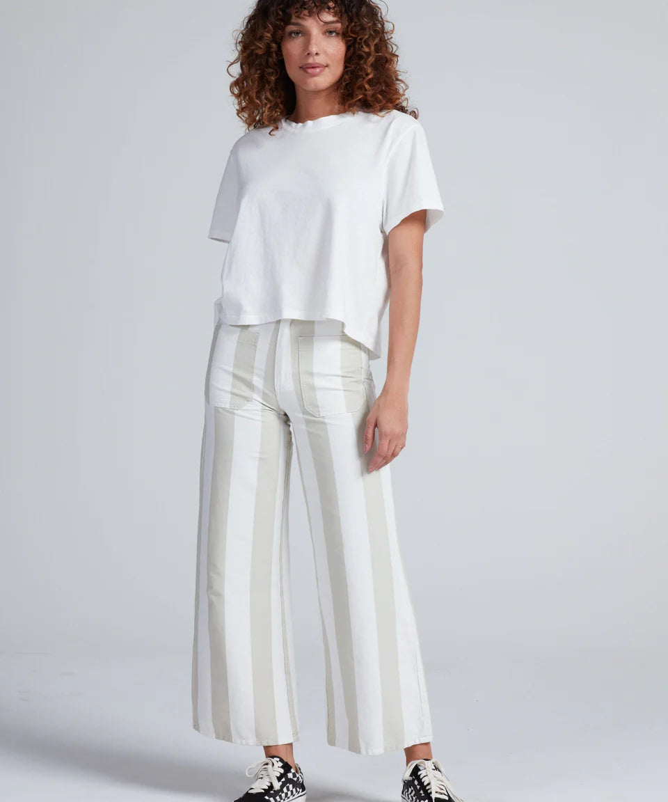 Cropped Sailor- Sand Stripe