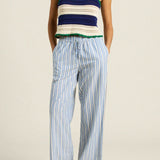 Justine Sweater Tank Navy W/ Antique White Stripe